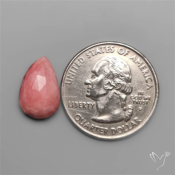 Rose Cut Deep Pink Peruvian Opal