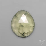 Rose Cut Black Tourmalinated Prehnite