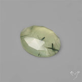 Rose Cut Black Tourmalinated Prehnite