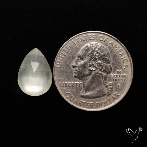 Rose Cut Himalayan Quartz With Mother Of Pearl Doublet