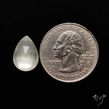 Rose Cut Himalayan Quartz With Mother Of Pearl Doublet