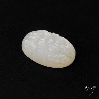 White Moonstone Mughal Carving