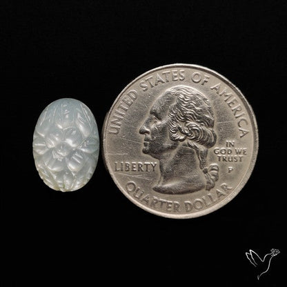 White Moonstone Mughal Carving