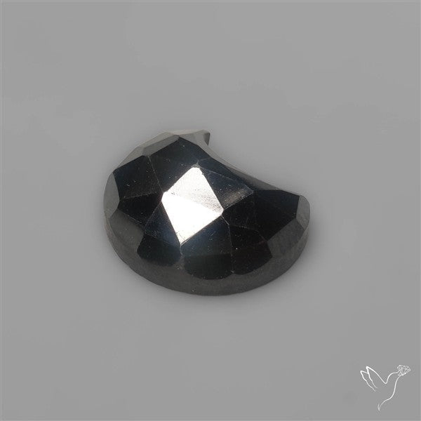 Rose Cut Hematite Crescent