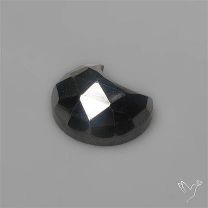 Rose Cut Hematite Crescent