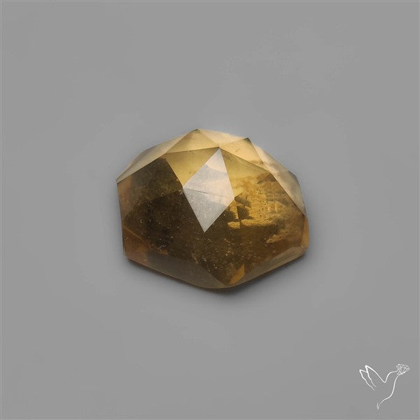 Rose Cut Honey Quartz Hexagon
