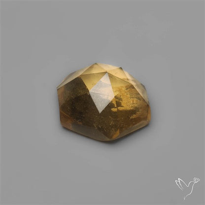 Rose Cut Honey Quartz Hexagon