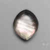 Rose Cut Faceted Himalayan Quartz With Black Mother Of Pearl Doublet