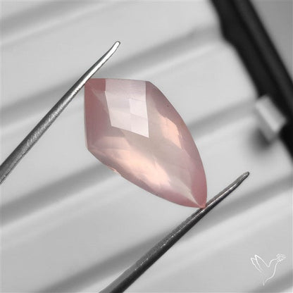 Checker Faceted Rose Quartz High Grade