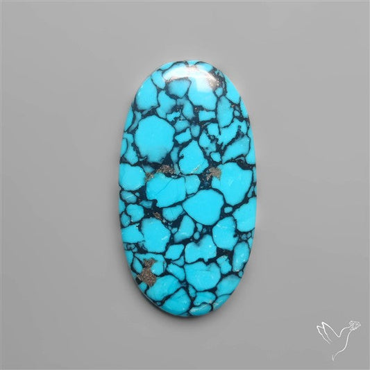 Compressed Spiderweb Turquoise Cabochon