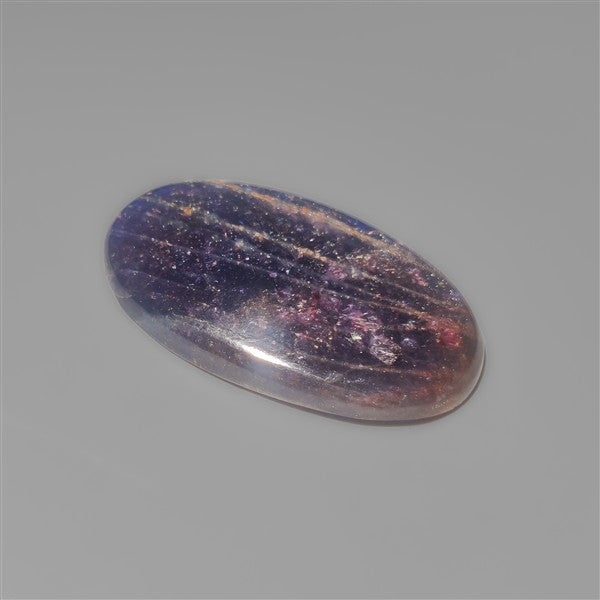 Bloodshot Iolite Sunstone Cabochon with Confetti