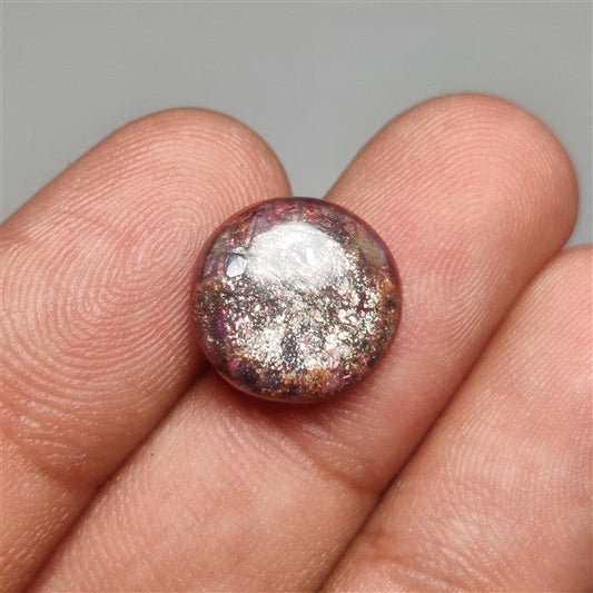 Bloodshot Iolite Sunstone Cabochon with Confetti