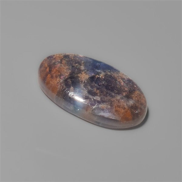 Bloodshot Iolite Sunstone Cabochon with Confetti