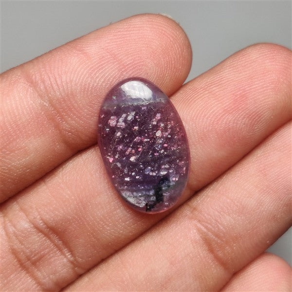 Bloodshot Iolite Sunstone Cabochon with Confetti