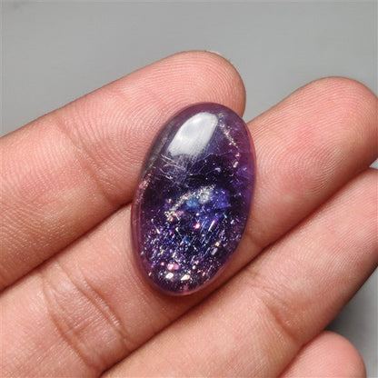 Bloodshot Iolite Sunstone Cabochon with Confetti