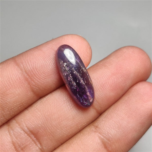 Bloodshot Iolite Sunstone Cabochon with Confetti