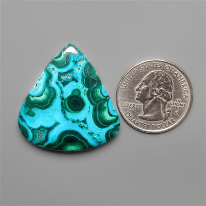 Chrysocolla In Malachite Cabochon