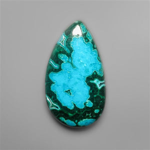 Chrysocolla In Malachite Cabochon
