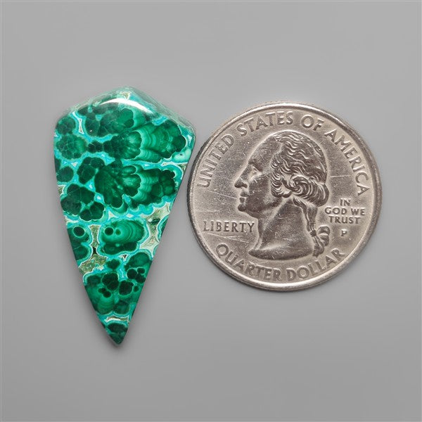 Chrysocolla In Malachite Cabochon