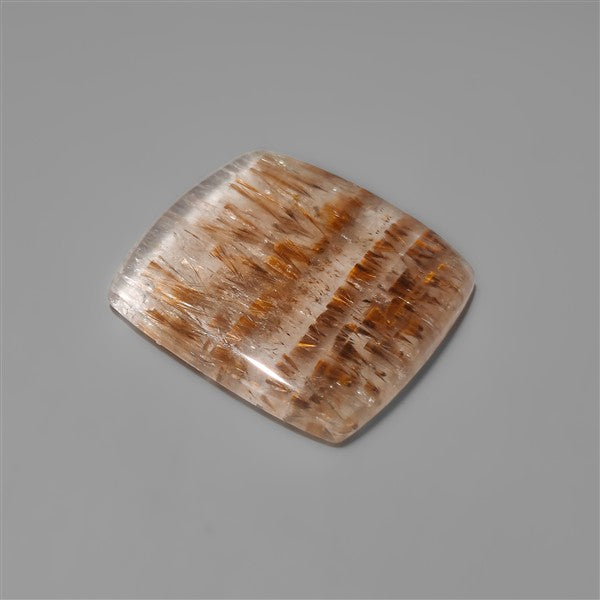 Cacoxenite in Quartz Cabochon