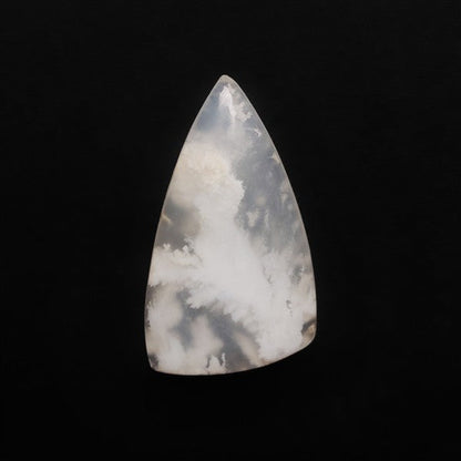 Stinking Water White Plume Agate Cabochon