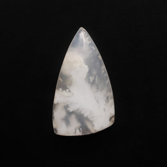 Stinking Water White Plume Agate Cabochon