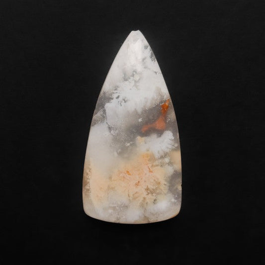 Stinking Water White Plume Agate Cabochon