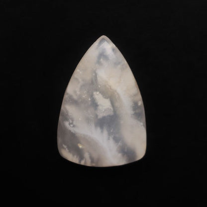 Stinking Water White Plume Agate Cabochon
