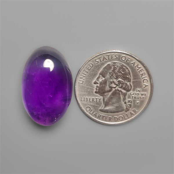 Gemmy Amethyst Cabochon Deep Natural Violet Color