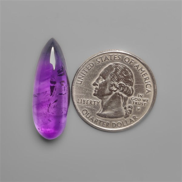 Gemmy Amethyst Cabochon Deep Natural Violet Color