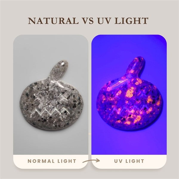 Yooperlite Jack-O-Lantern Carving (glows orange under UV Light)