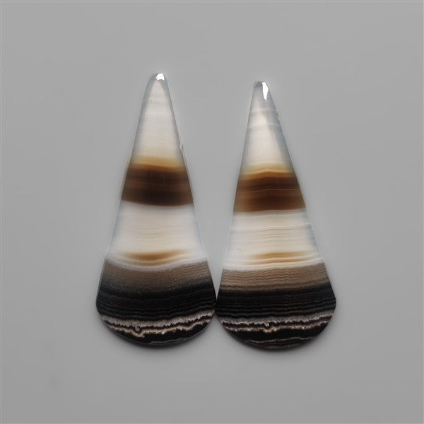 Black Banded Agates Pair