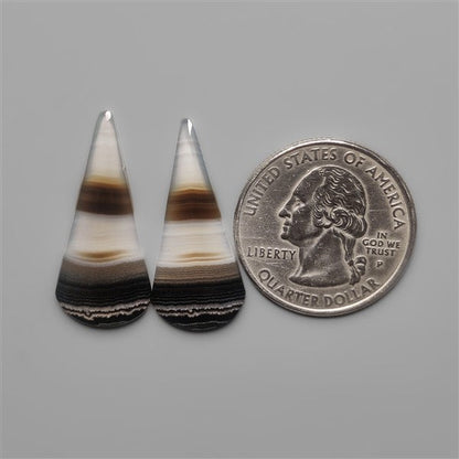 Black Banded Agates Pair