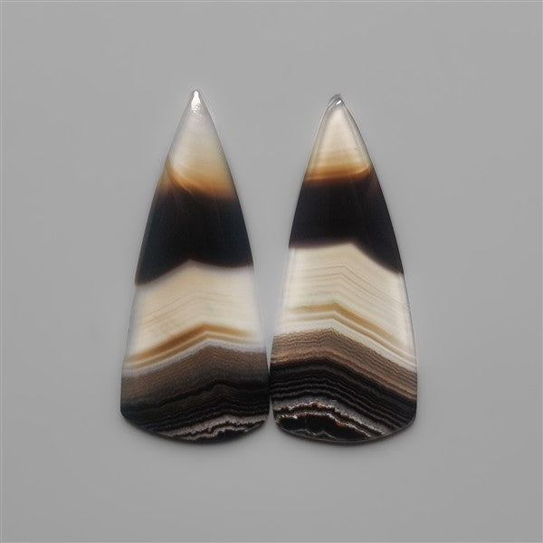 Black Banded Agates Pair