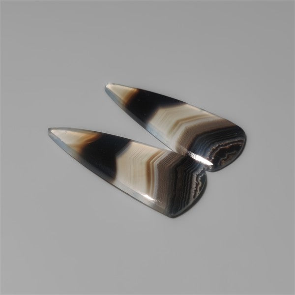 Black Banded Agates Pair