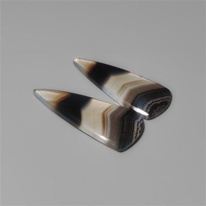 Black Banded Agates Pair