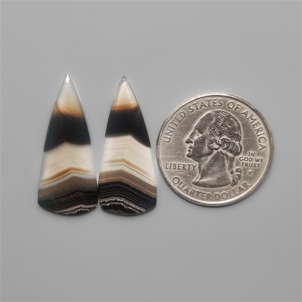 Black Banded Agates Pair