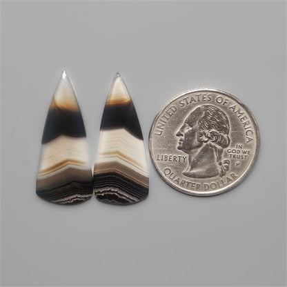 Black Banded Agates Pair