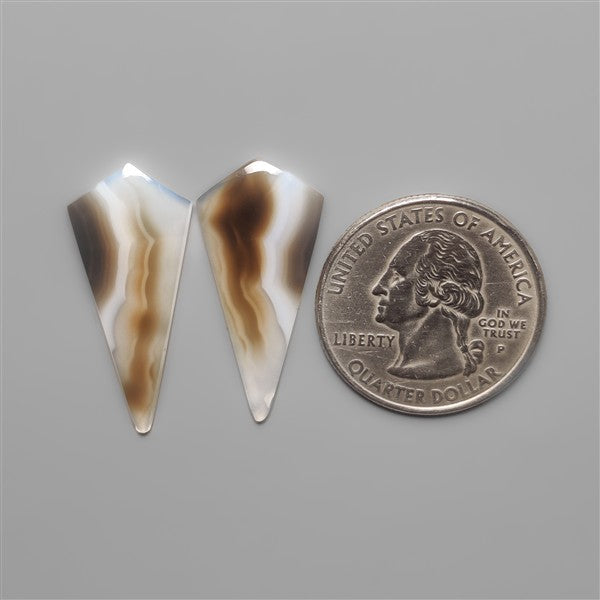 Black Banded Agates Pair