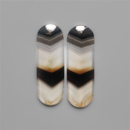 Black Banded Agates Pair