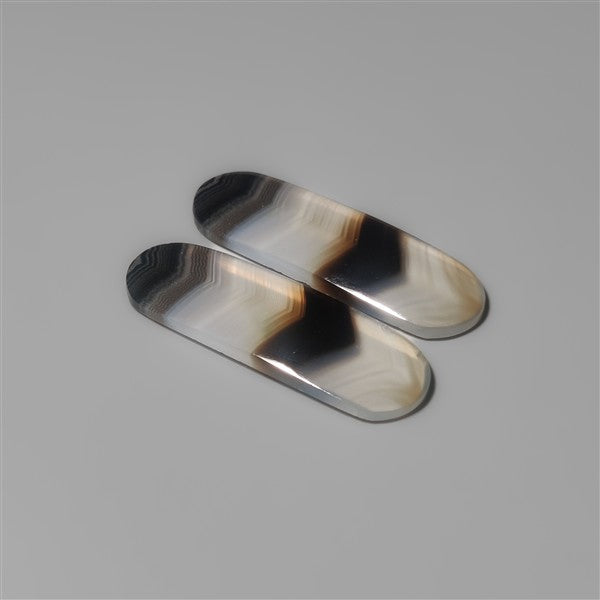 Black Banded Agates Pair
