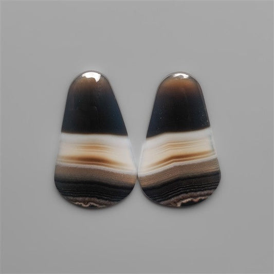 Black Banded Agates Pair