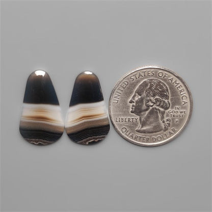 Black Banded Agates Pair