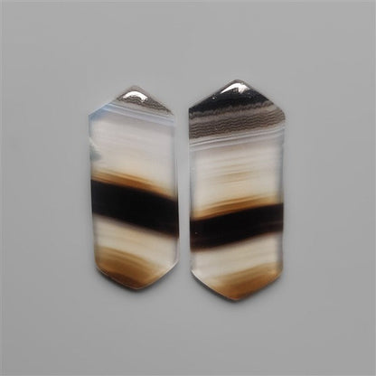 Black Banded Agates Pair