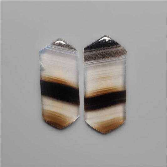 Black Banded Agates Pair