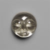 Pyrite with Clear Quartz Moonface Carving (handcarved) Doublet