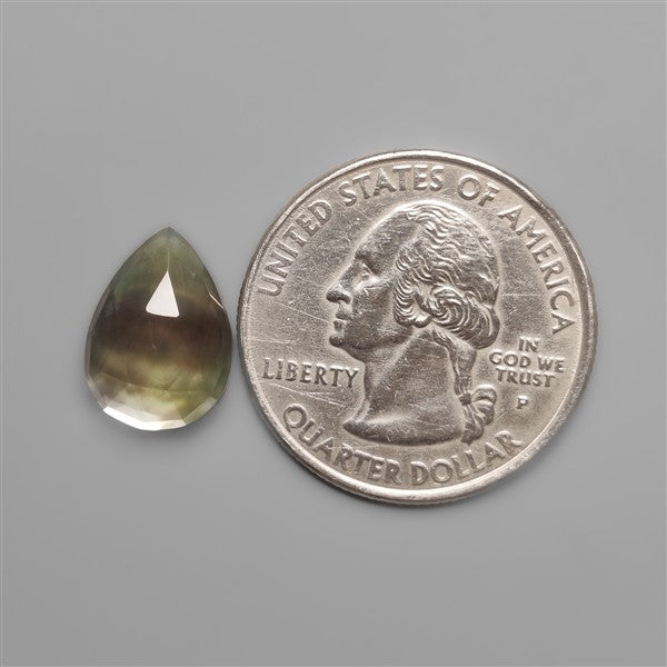 Rose Cut Himalayan Quartz With Black Mother Of Pearl Doublet