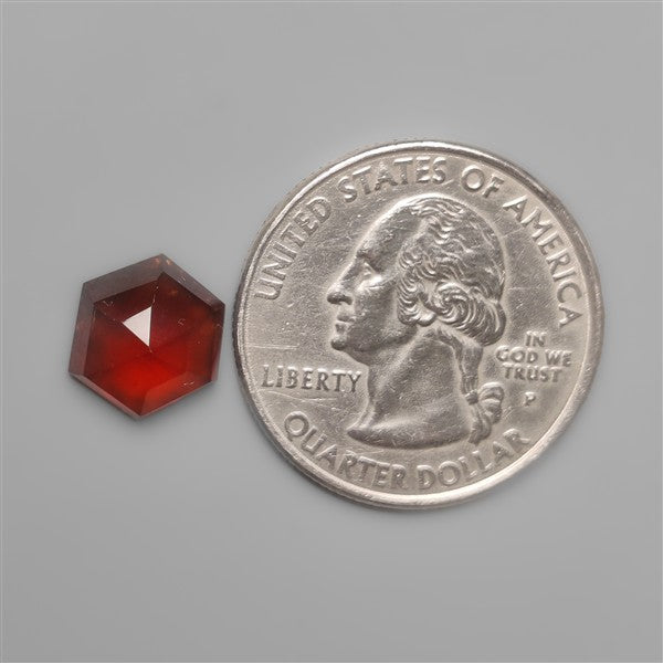 AAA Step Cut Hessonite Garnet Step Cut Hexagon