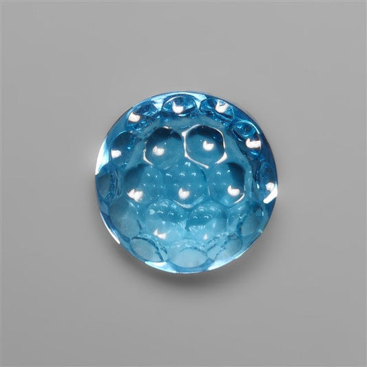 Swiss Blue Topaz Intaglio Reverse Carving
