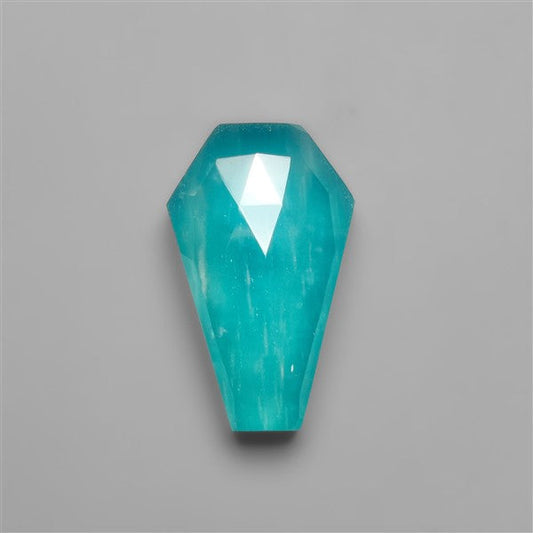 Rose Cut Himalayan Quartz With Peruvian Ice Amazonite Coffin Doublet